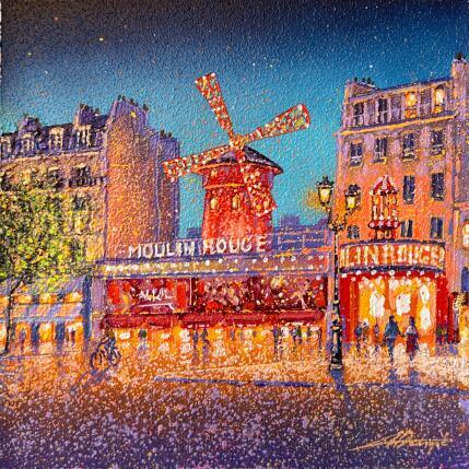 Peinture Le Moulin Rouge  par Dessapt Alan | Tableau Impressionnisme Acrylique, Huile Urbain