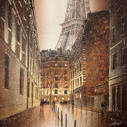 Peinture La Tour Eiffel comme un secret  par Dessapt Alan | Tableau Impressionnisme Acrylique, Huile Urbain