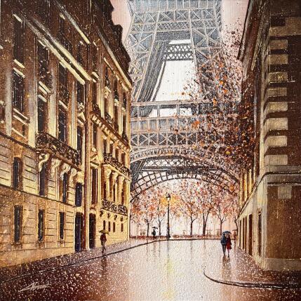 Peinture Sous la Dame de Fer par Dessapt Alan | Tableau Impressionnisme Acrylique, Huile Urbain