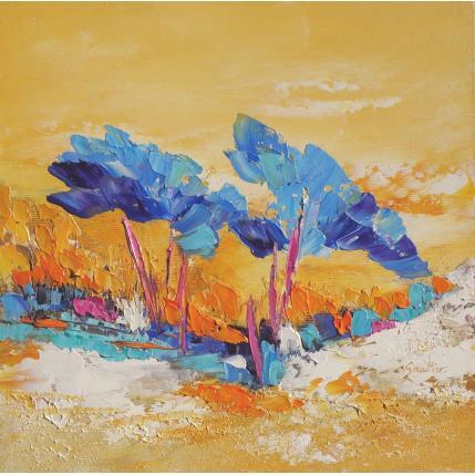 Peinture Vallon aux lavandes par Gaultier Dominique | Tableau Figuratif Huile Nature