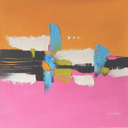 Peinture Comme un été par Gaultier Dominique | Tableau Abstrait Huile Minimaliste