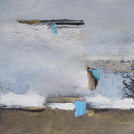 Peinture Près des étoiles par Gaultier Dominique | Tableau Abstrait Huile Minimaliste