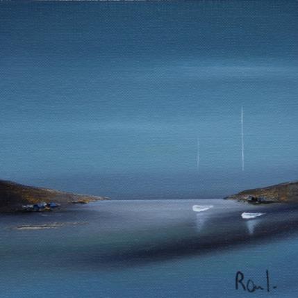 Peinture Emotions marines   73 par Roussel Marie-Ange et Fanny | Tableau Figuratif Huile Marine, Minimaliste