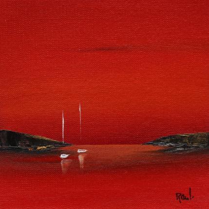 Gemälde Evasion 73 von Roussel Marie-Ange et Fanny | Gemälde Figurativ Öl Marine, Minimalistisch