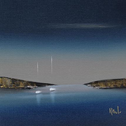 Gemälde Ambiance marine 73 von Roussel Marie-Ange et Fanny | Gemälde Figurativ Öl Marine, Minimalistisch