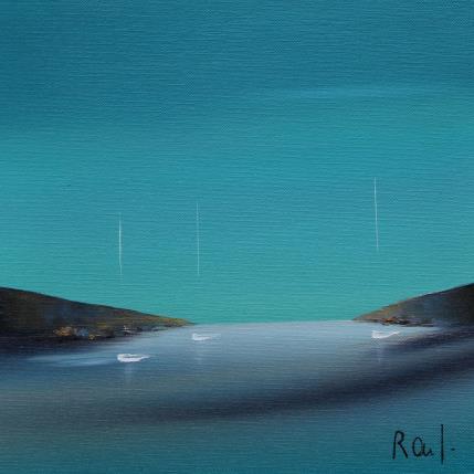 Gemälde Horizon marin 73 von Roussel Marie-Ange et Fanny | Gemälde Figurativ Öl Marine, Minimalistisch, Pop-Ikonen