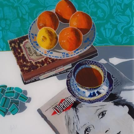 Peinture Andy ne se remettait pas du départ de Marianne  par Auriol Philippe | Tableau Figuratif Acrylique, Plexiglas, Posca Natures mortes