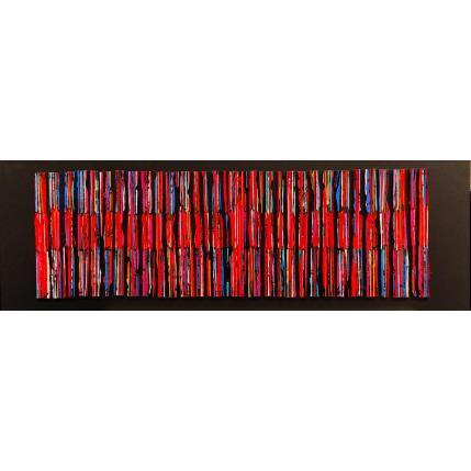 Peinture Bc 37 street rouge par Langeron Luc | Tableau Matiérisme Acrylique, Bois, Résine