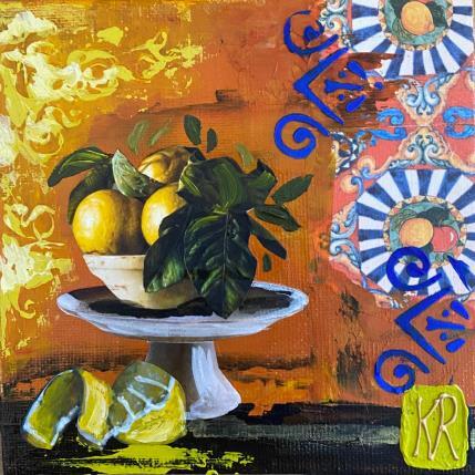 Painting Lemon zest  by Romanelli Karine | Painting Figurative Acrylic, Gluing, Pastel, Posca Landscapes, Nature