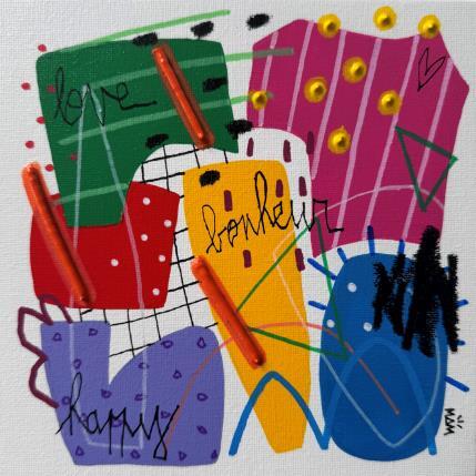 Painting LOVE COMPO by Mam | Painting Pop-art Acrylic Minimalist, Pop icons