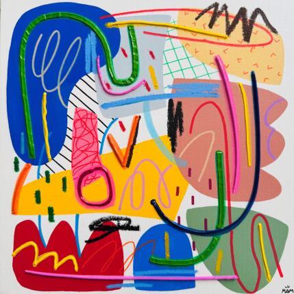 Painting HAPPY COLORS by Mam | Painting Pop-art Acrylic Minimalist, Pop icons