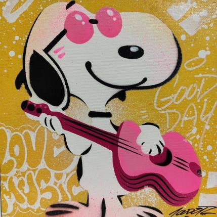 Peinture Snoopy Musichien par Kedarone | Tableau Pop-art Acrylique, Graffiti Icones Pop
