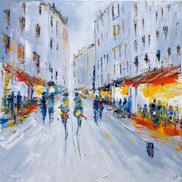Painting Un apre`s-midi soleil by Raffin Christian | Painting Figurative Oil Urban