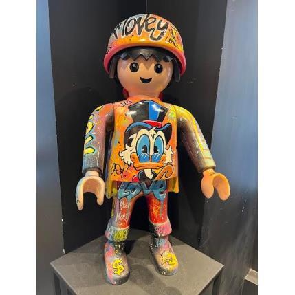 Sculpture Picsou money par Luna | Sculpture Pop-art Acrylique, Graffiti, Posca Icones Pop