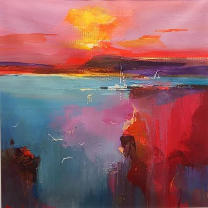 Peinture ships in the embrace of time par Bond Tetiana | Tableau Figuratif Huile