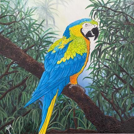 Peinture LIBERTAD par Geiry | Tableau Matiérisme Résine Animaux, Paysages