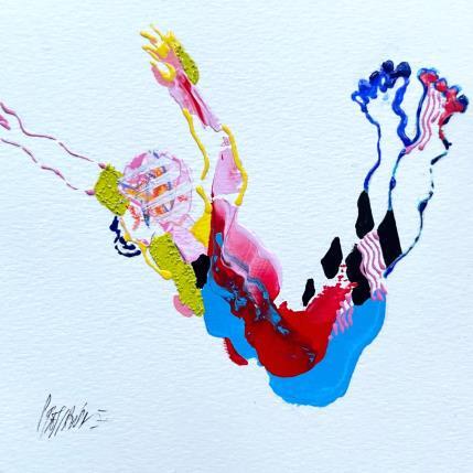 Peinture La chute libre par Cressanne | Tableau Figuratif Acrylique, Encre, Pastel, Sable Nu