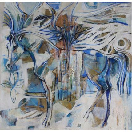 Peinture Le Bourgeonnement de Gaia par Machi | Tableau Figuratif Huile