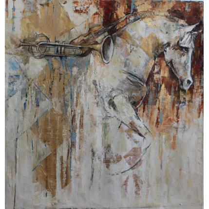 Peinture En marche vers la Musique par Machi | Tableau Figuratif Huile