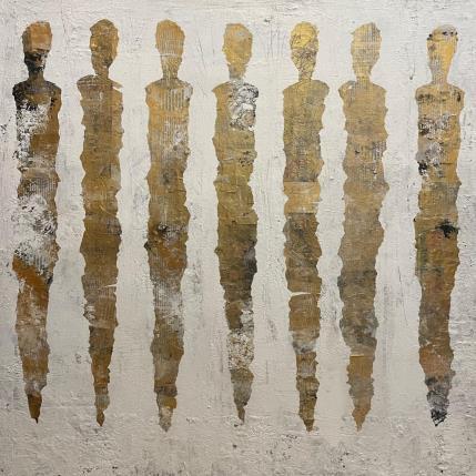 Peinture Univers  par Rocco Sophie | Tableau Art Singulier Acrylique, Collage, Sable