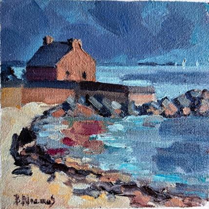 Peinture La maison des douaniers -pointe de Kerbihan à la Trinité sur mer par Aliamus Béatrice  | Tableau Figuratif Huile Marine