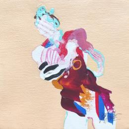 Peinture Guess what I have in my hand par Cressanne | Tableau Figuratif Acrylique, Encre Nu