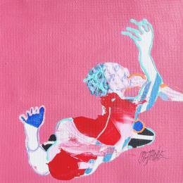 Painting Indian swimming by Cressanne | Painting Figurative Acrylic, Ink Nude