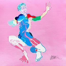 Painting The kneeling walk  by Cressanne | Painting Figurative Acrylic, Ink Nude, Pop icons