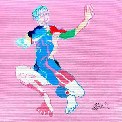 Peinture The kneeling walk  par Cressanne | Tableau Figuratif Acrylique, Encre Nu