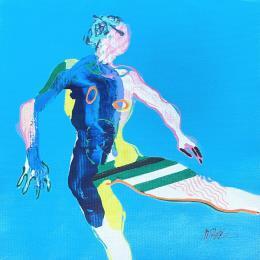 Painting The middle of summer  by Cressanne | Painting Figurative Acrylic, Ink Nude, Pop icons