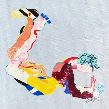 Peinture The swing  par Cressanne | Tableau Figuratif Acrylique, Encre Nu