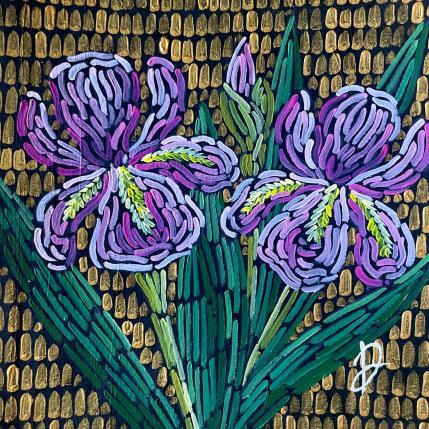 Peinture Iris roses  par Dmitrieva Daria | Tableau Impressionnisme Acrylique Nature