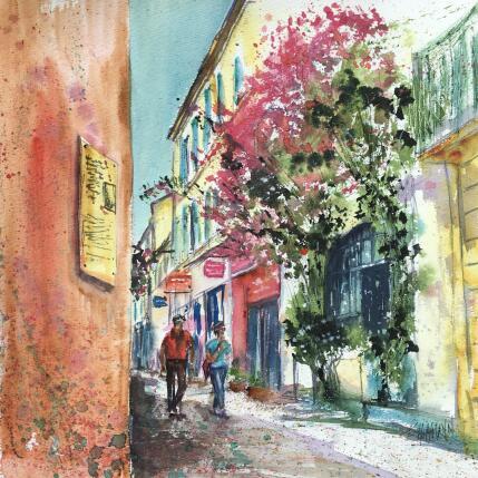 Peinture Couleurs du Sud par Hoffmann Elisabeth | Tableau Figuratif Aquarelle Urbain