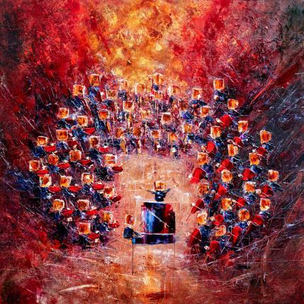 Painting Concert baroque rouge flamboyant by Reymond Pierre | Painting Figurative Oil Music