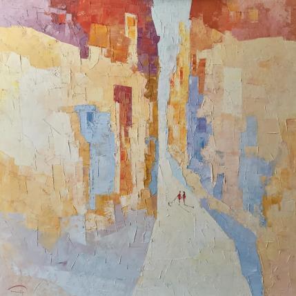 Peinture Toi et moi par Tomàs | Tableau Abstrait Huile Scènes de vie, Société, Urbain