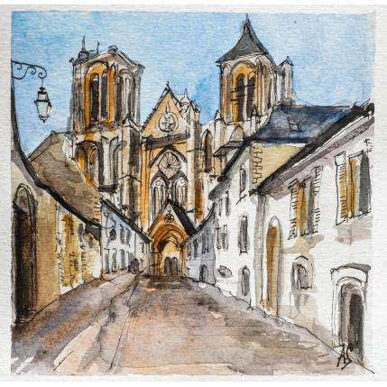 Peinture Rue vers la cathédrale par Sorokopud Angelina | Tableau