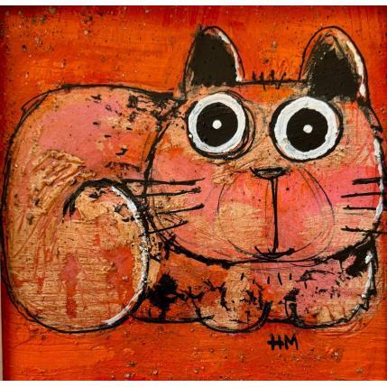 Peinture Grands yeux par Maury Hervé | Tableau Art Singulier Acrylique, Encre, Papier, Pigments, Sable Animaux