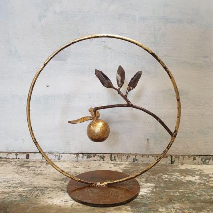 Sculpture Pomme par Eres Nicolas | Sculpture Figuratif Métal Animaux