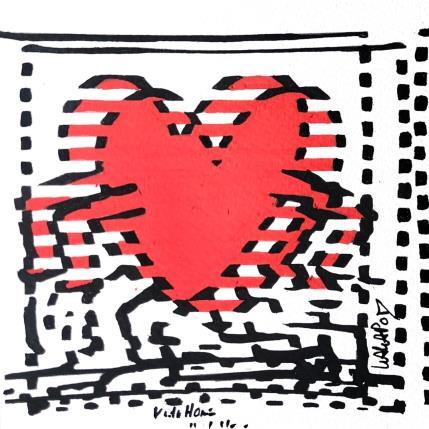 Peinture Cœur haring décalages par Wawapod | Tableau Pop-art Acrylique, Posca Icones Pop