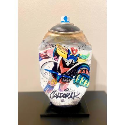 Sculpture Fulguro Goldo par Kedarone | Sculpture Pop-art Acrylique, Graffiti Icones Pop