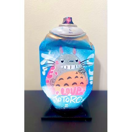 Sculpture Happy Totoro par Kedarone | Sculpture Pop-art Acrylique, Graffiti Icones Pop