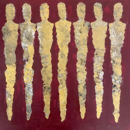 Peinture Que la lumière fut par Rocco Sophie | Tableau Art Singulier Acrylique, Collage, Sable