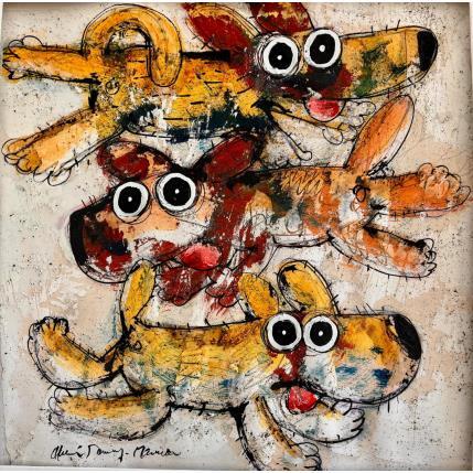 Peinture Running Crazy par Maury Hervé | Tableau Art Singulier Animaux