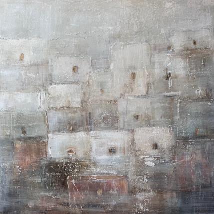 Peinture Blue Skyline par Solveiga | Tableau  Acrylique