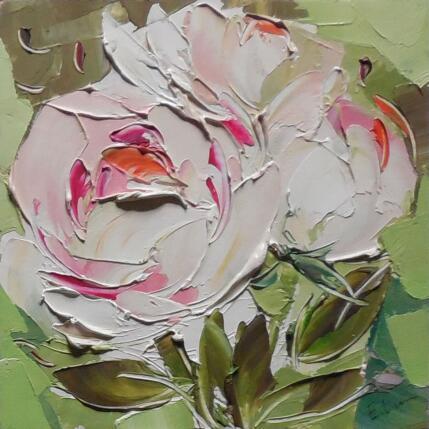 Peinture Cherry Bloom par Lunetskaya Elena | Tableau Figuratif Huile Minimaliste, Nature, Paysages