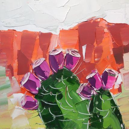 Peinture Prickly Pear Fruit par Lunetskaya Elena | Tableau Figuratif Huile Minimaliste, Nature, Paysages