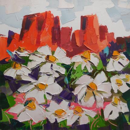 Peinture Sedona Flowers par Lunetskaya Elena | Tableau Impressionnisme Huile Minimaliste, Nature, Paysages