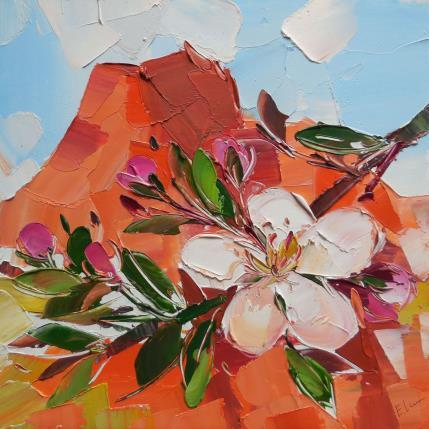 Peinture Spring in Sedona par Lunetskaya Elena | Tableau Impressionnisme Huile Minimaliste, Nature, Paysages