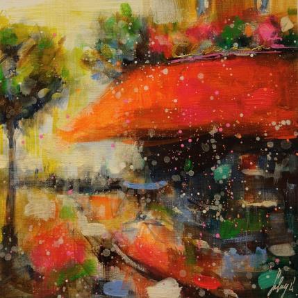 Peinture Café rouge par Solveiga | Tableau  Acrylique