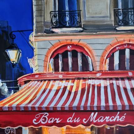 Peinture  Bar du Marche par Rasa | Tableau Figuratif Acrylique Urbain